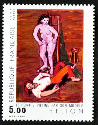 Jean Elion - le peintre piétiner par son modèle
