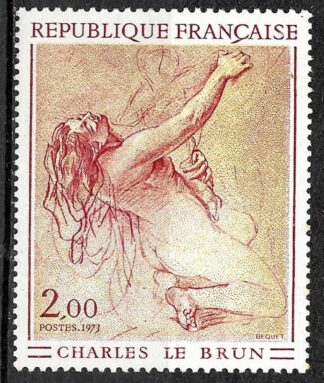 Charles Lebrun - Étude de femme à genoux